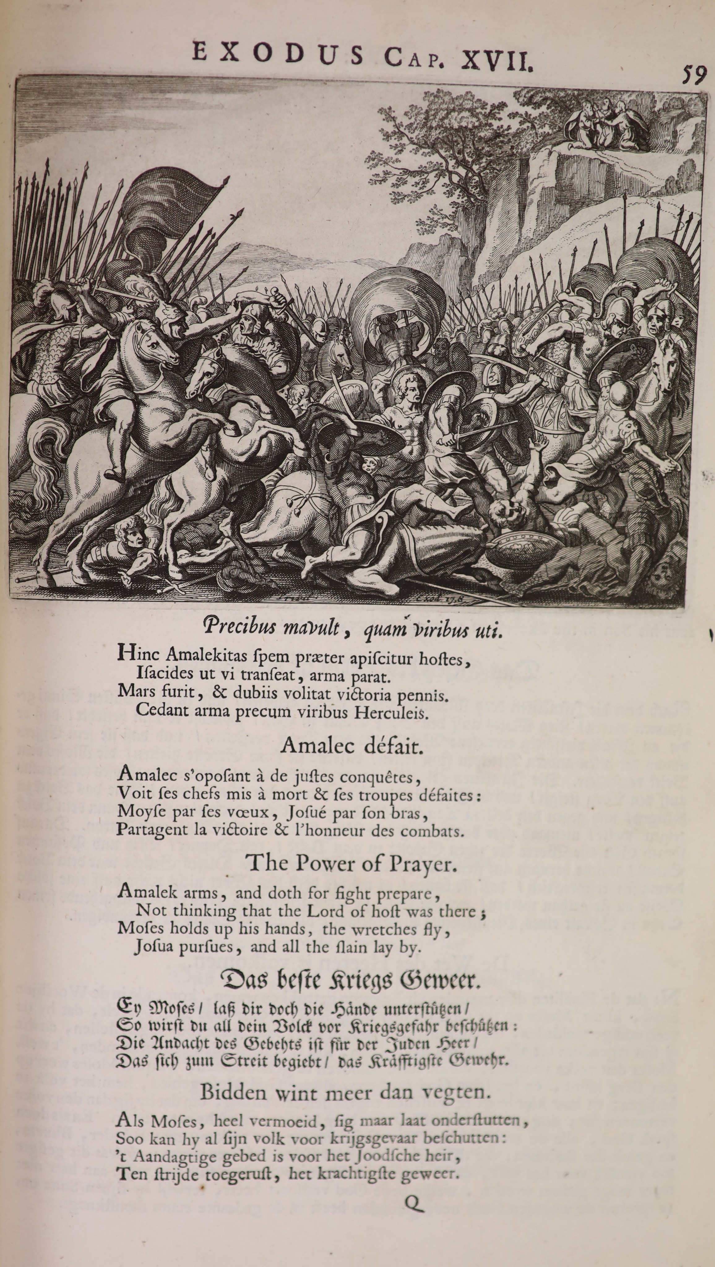 Visscher, Nicolaus - Afbeeldingen der Voornaamste Sacrum Historien, soo van het Oude als Nieuwe Testament ... pictorial engraved and printed titles (with vignettes), rectos of